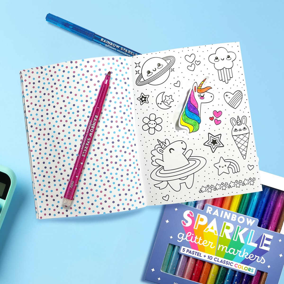 Color in Sticker Book Cute Doodles