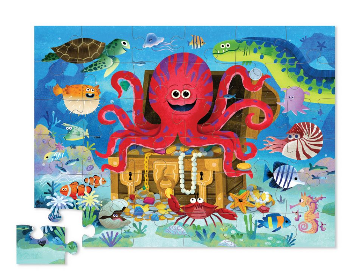 36 pc Octopus Treasure Shaped Puzzle