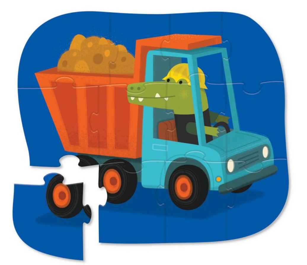 12pc Construction Crocodile Puzzle