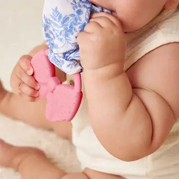 Crinkle Crew Pink Bow