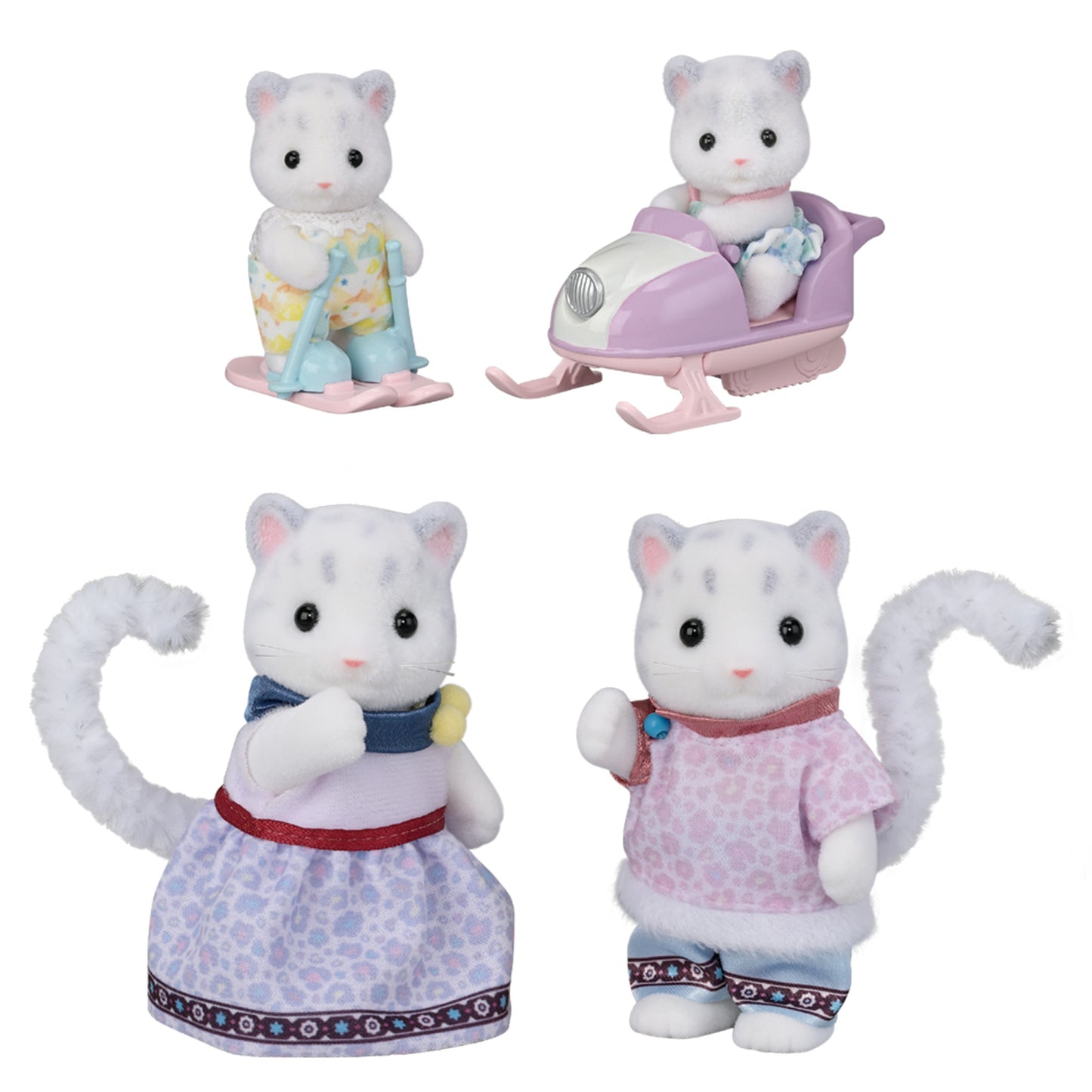 Calico Critters Snow Leopard Family
