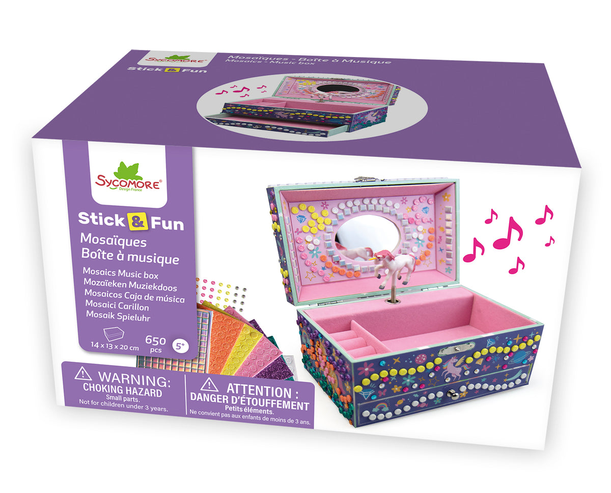 3d Mosaics Music Box Unicorn