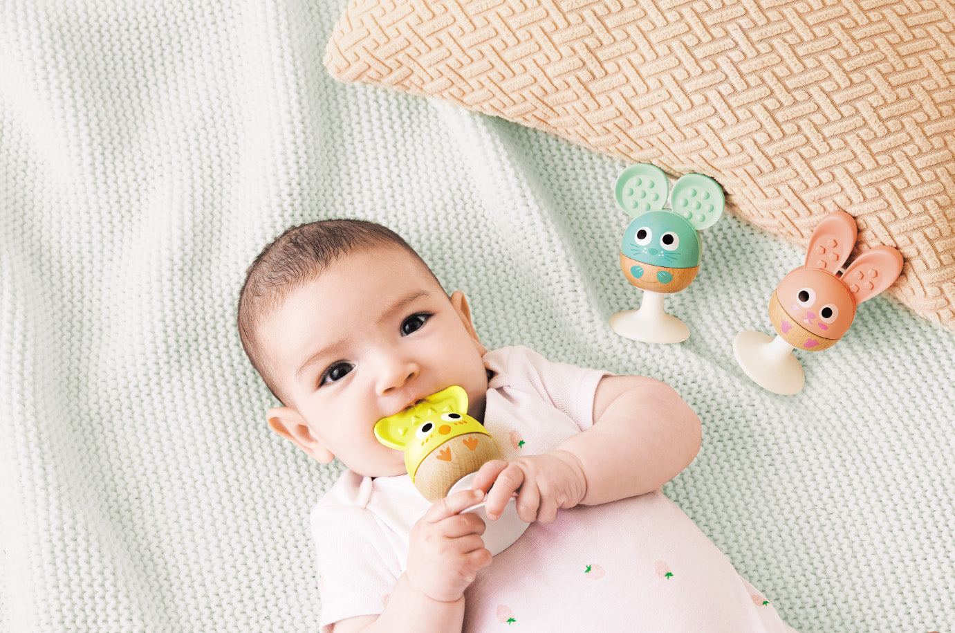 Cheery Critter Rattle Trio
