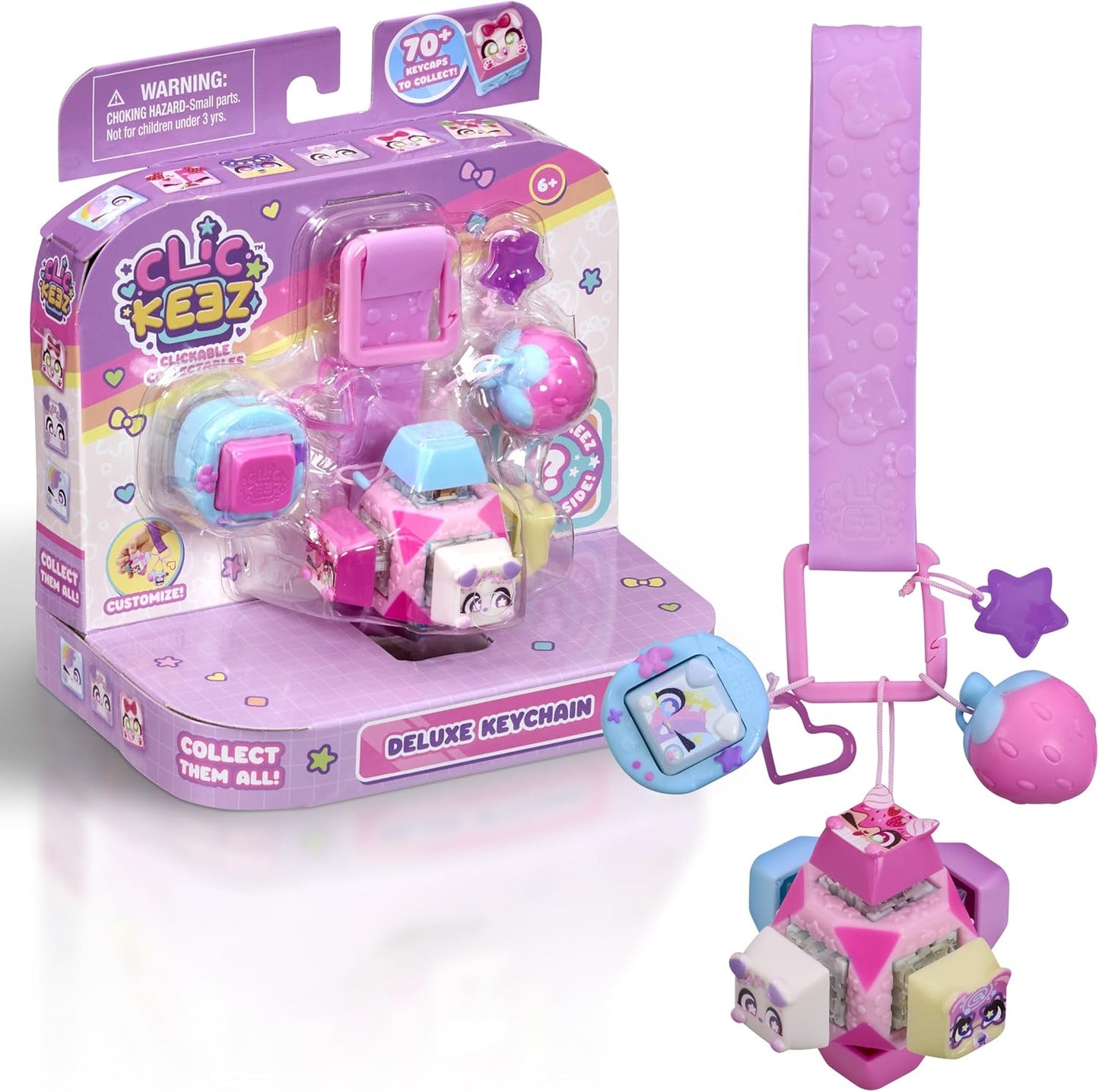 Clickeez Deluxe Keychain Fidget Cube