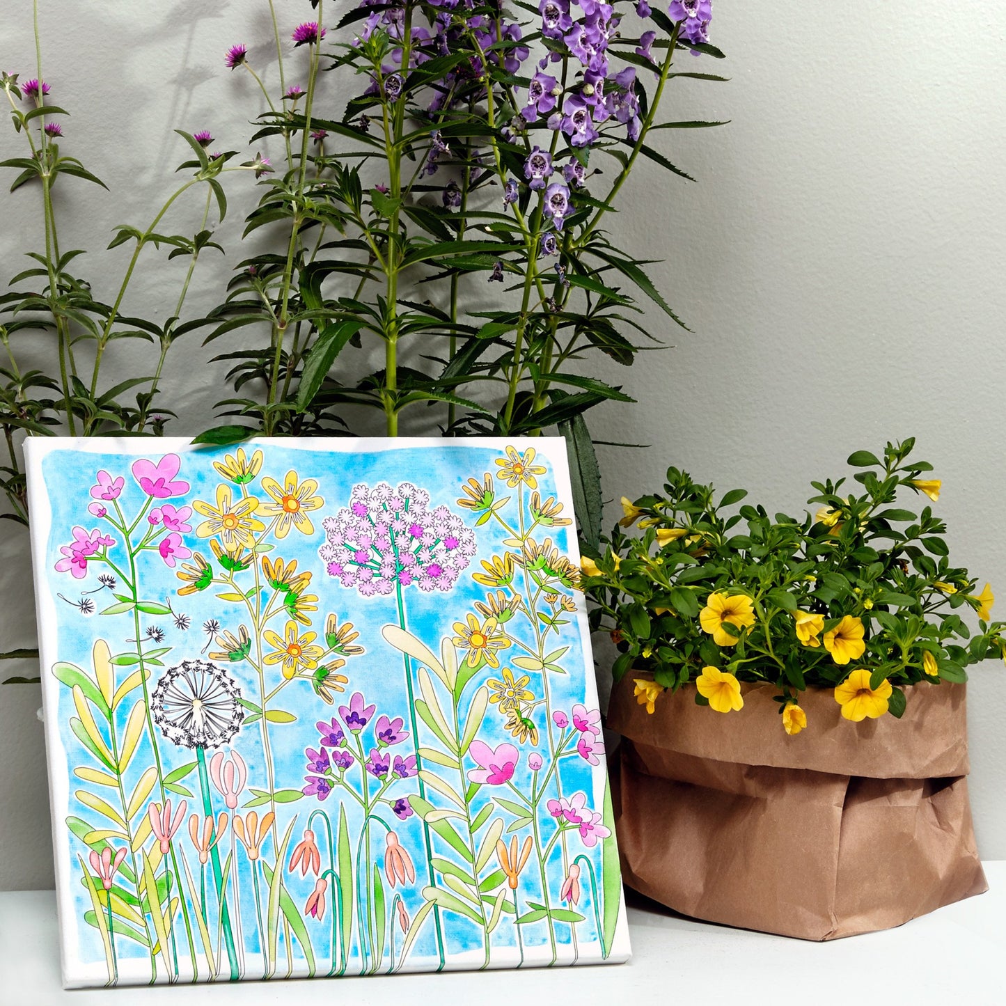 Watercolor Paint by Number Farm House