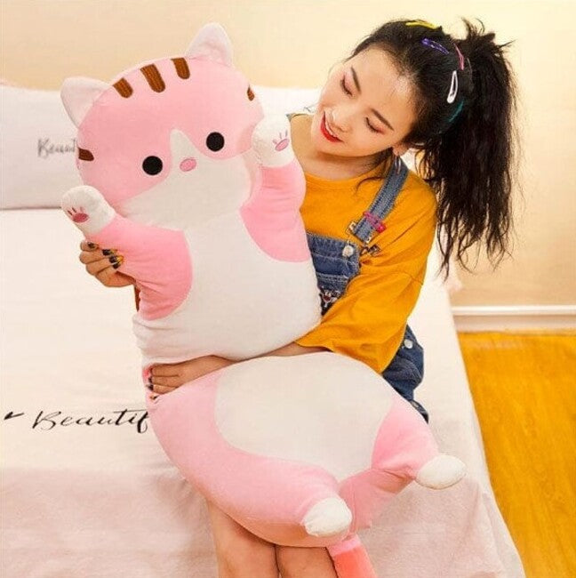 Long Plush Pink Cat