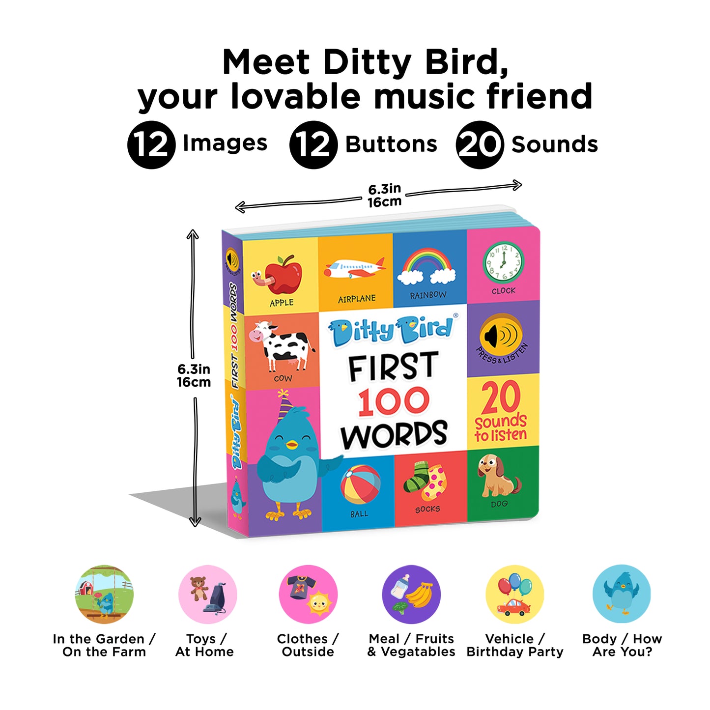 Ditty Bird First 100 Words Book