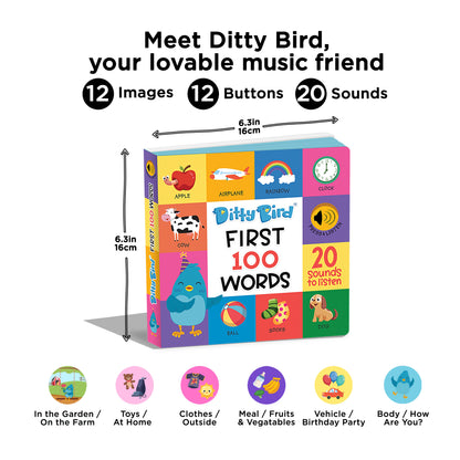 Ditty Bird First 100 Words Book