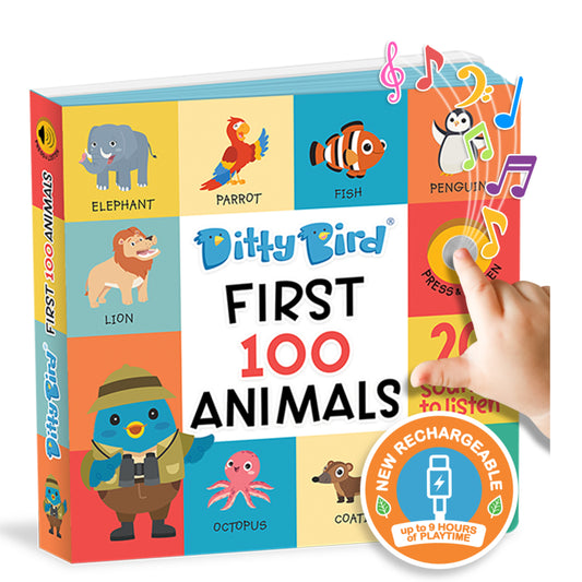 Ditty Bird First 100 Animals Book