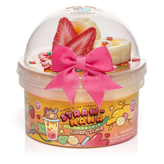 Straw-Nana Smoothie Glossy Slime