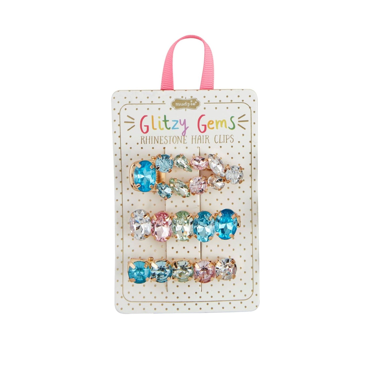 Blue Glitzy Gems Hair Clips