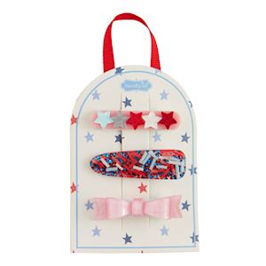 Patriotic Hair Clips Stars