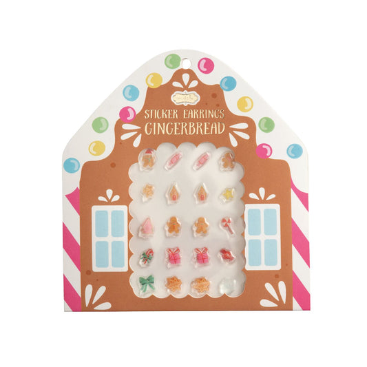 Gingerbread Stick On Earrings