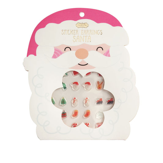 Santa Stick On Earrings