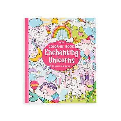 Enchanting Unicorns Color-In Book