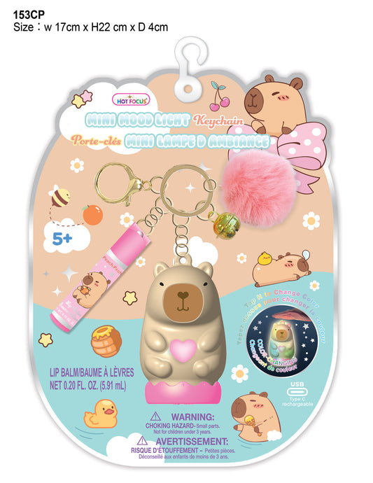 Mini Mood Light Keychain Capybara