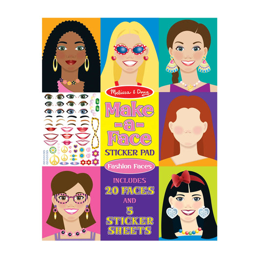 Make a Face Sticker Pad- Fashion Faces