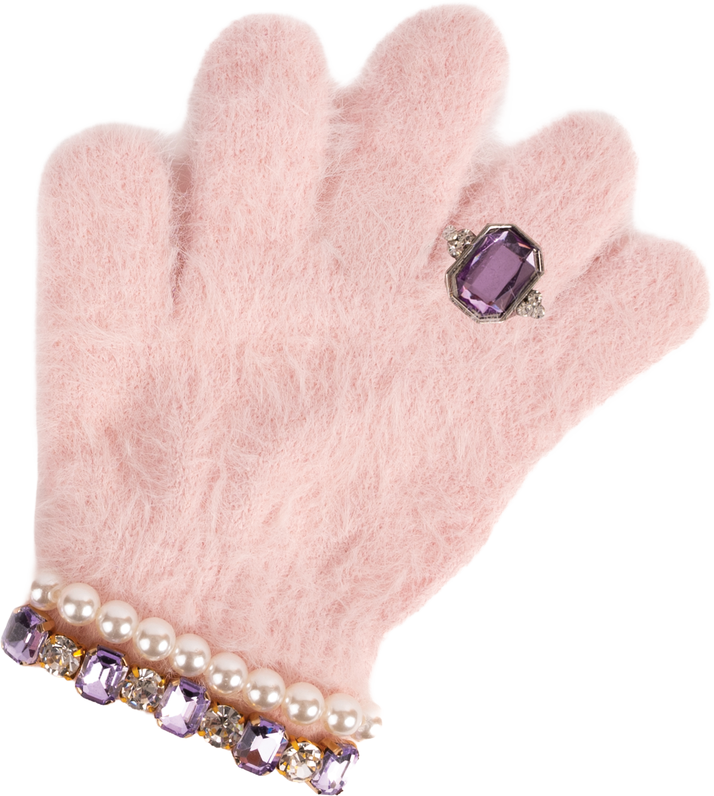 Boujee Bijou Gloves Light Pink