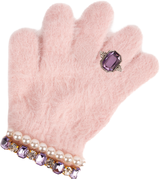 Boujee Bijou Gloves Light Pink
