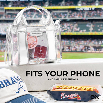 Case-Mate Clear Stadium Bag: Varsity Red Bow
