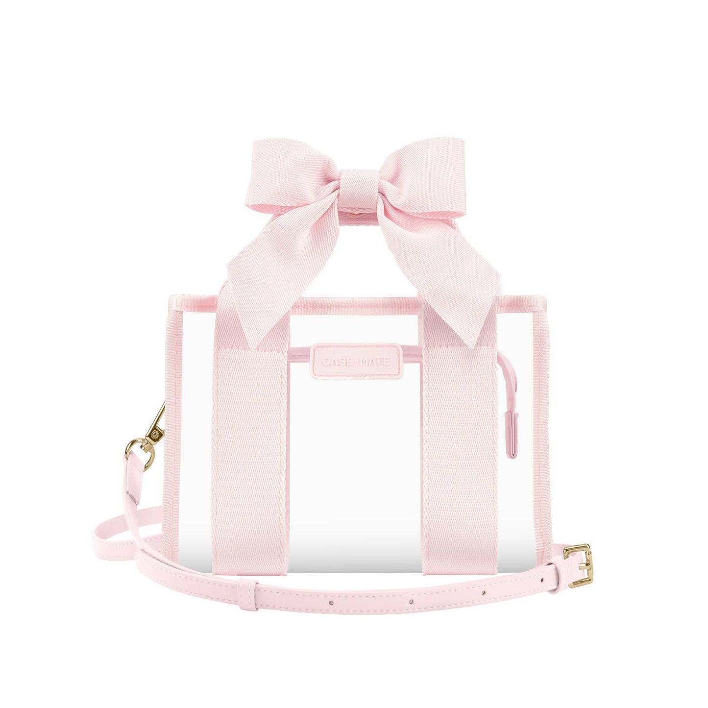 Case-Mate Clear Stadium Bag: Varsity Red Bow