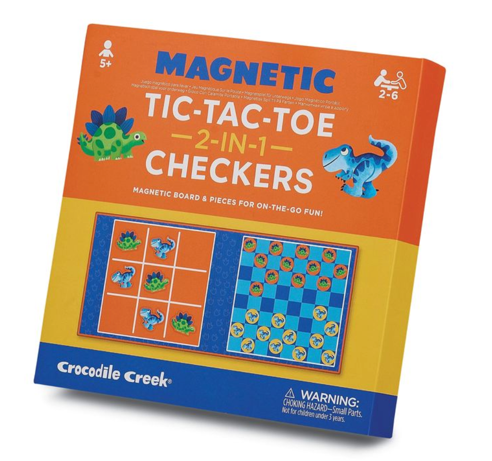 Dino Magnetic Tic Tac Toe & Checkers