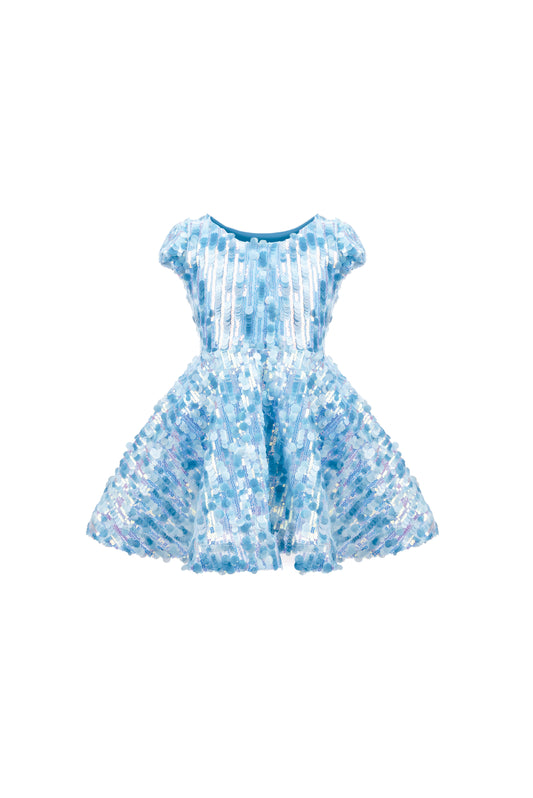 Sequins Concert Queen Dress Blue Size 3-4