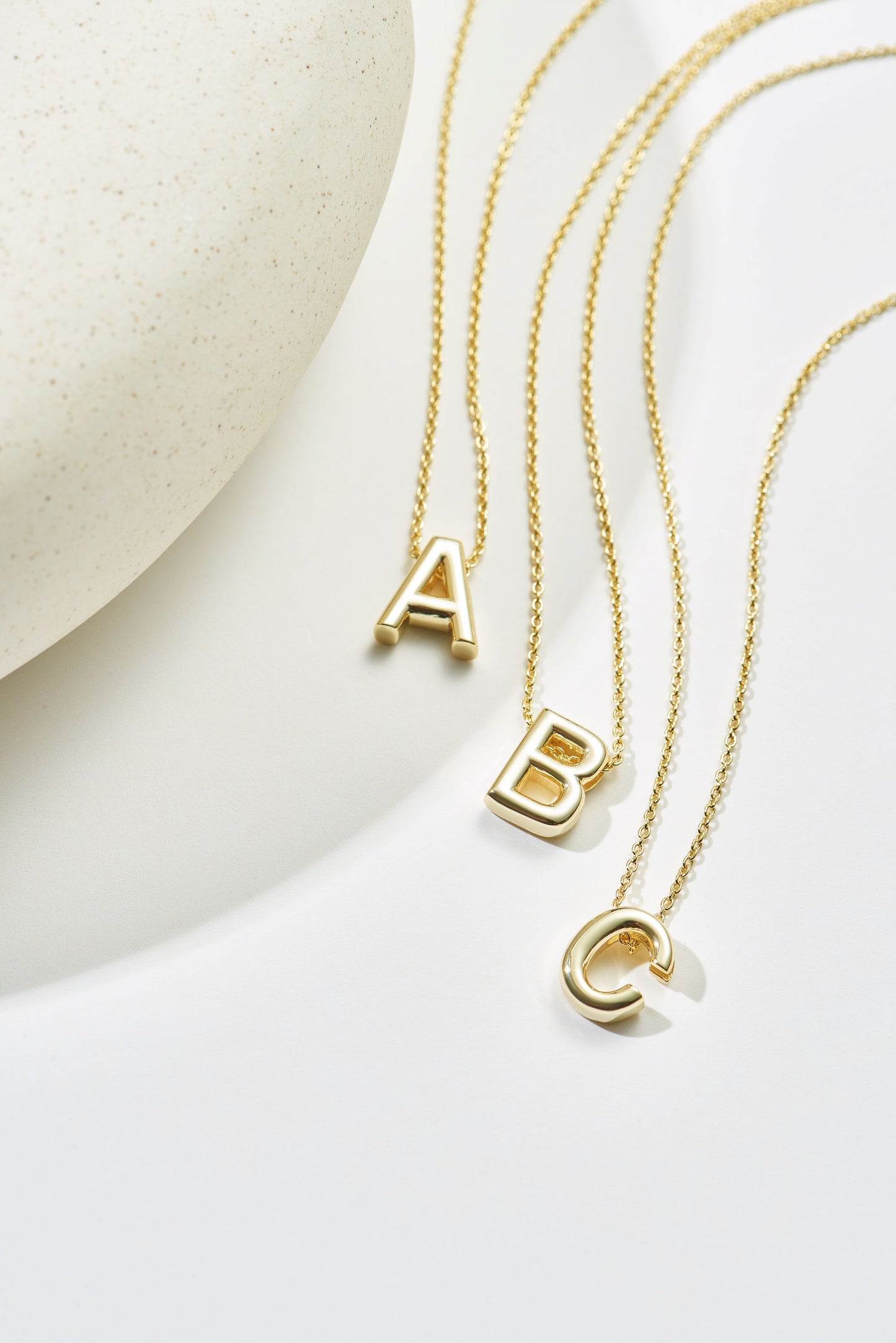 Gold O Initial Necklace