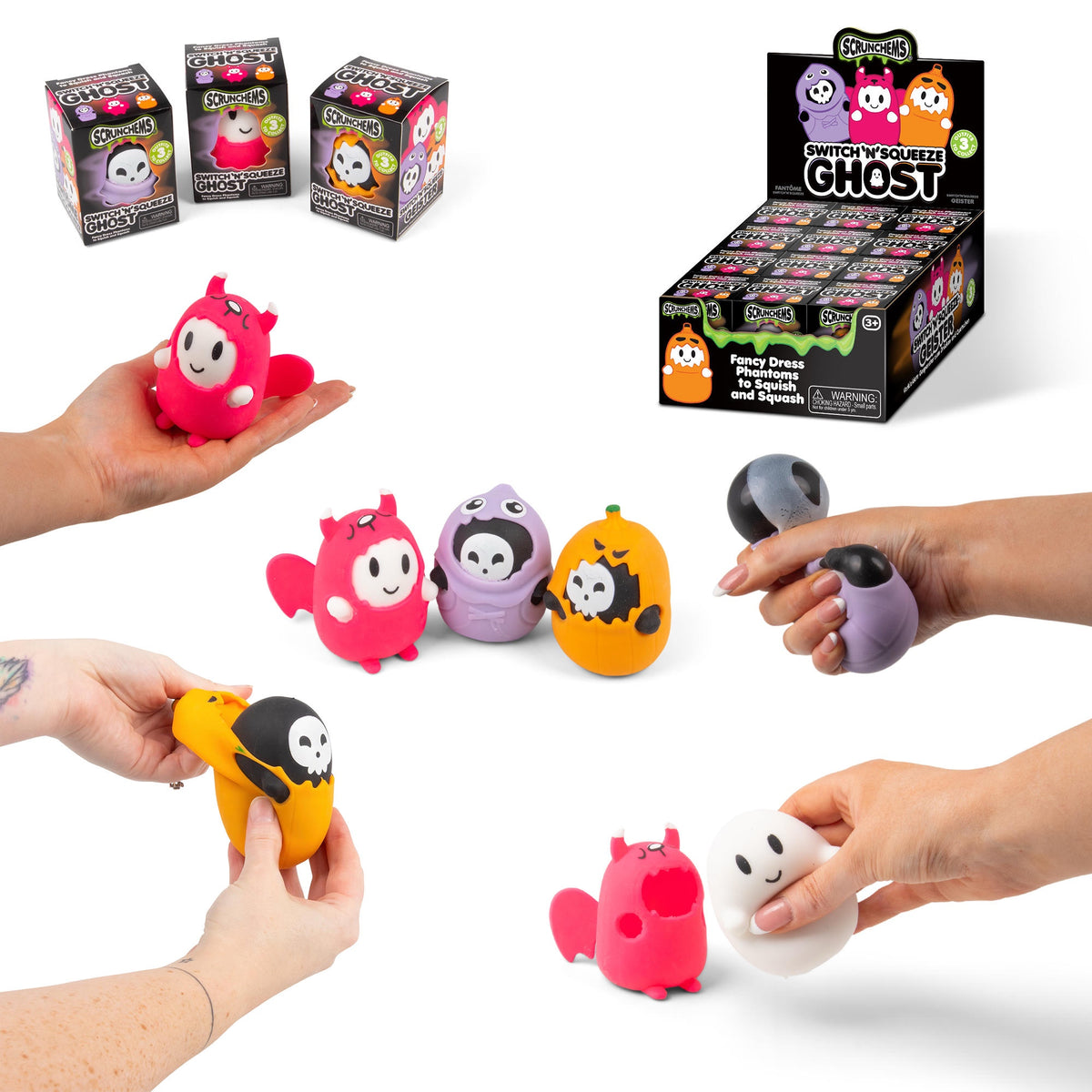 Scrunchems Switch Squeeze Ghost
