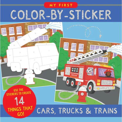 Color by Sticker Cars, Trucks & Trains