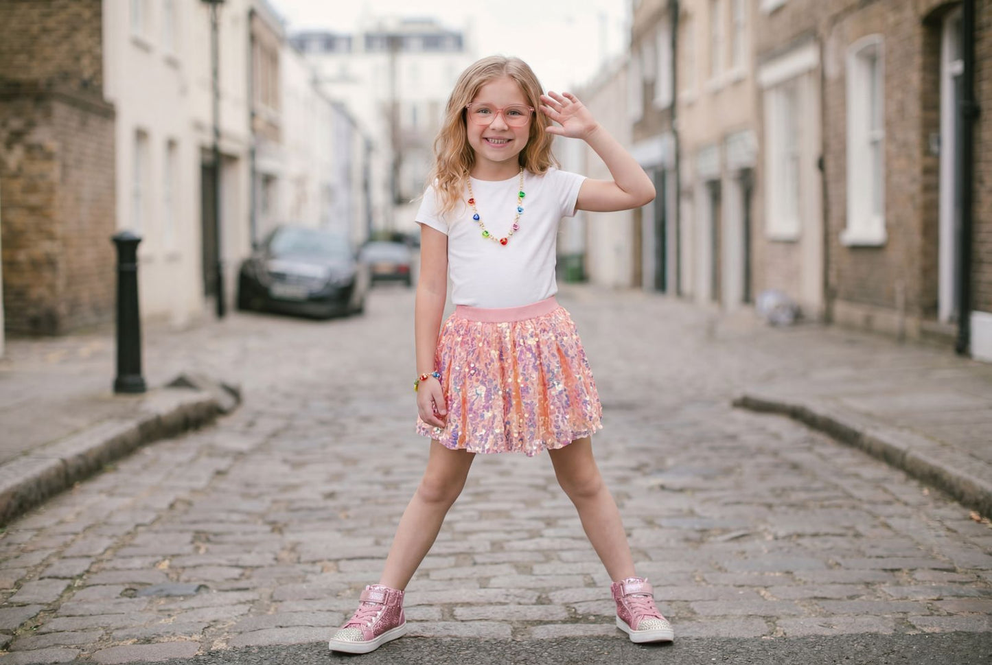 Center Stage Skirt Hot Pink, Size 4-6