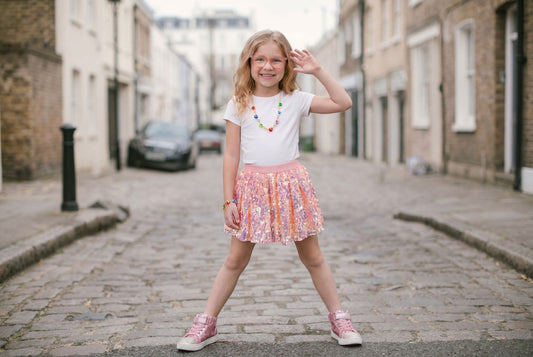 Center Stage Skirt Hot Pink, Size 4-6
