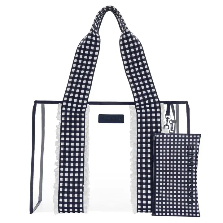Case-Mate Navy Gingham Jelly Tote