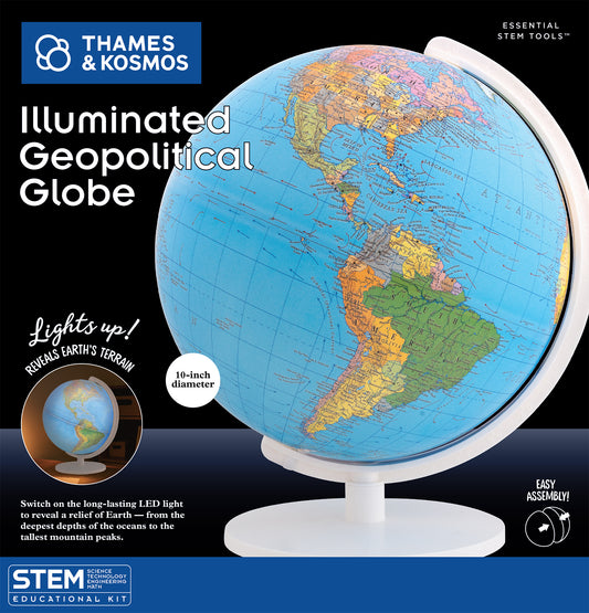 Illuminated Geopolitical Globe