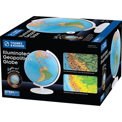 Illuminated Geopolitical Globe