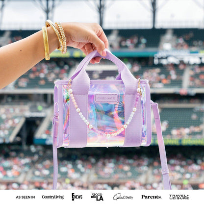 Case-Mate Clear Stadium Bag: Varsity Red Bow
