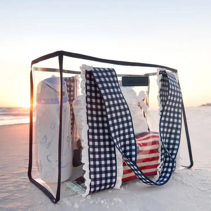 Case-Mate Navy Gingham Jelly Tote