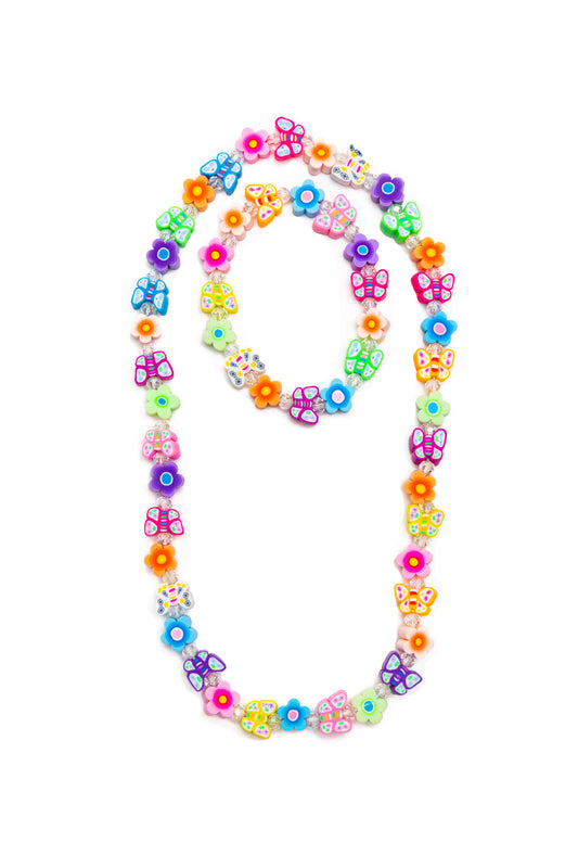 Flutter Flowers Necklace Bracelet Set