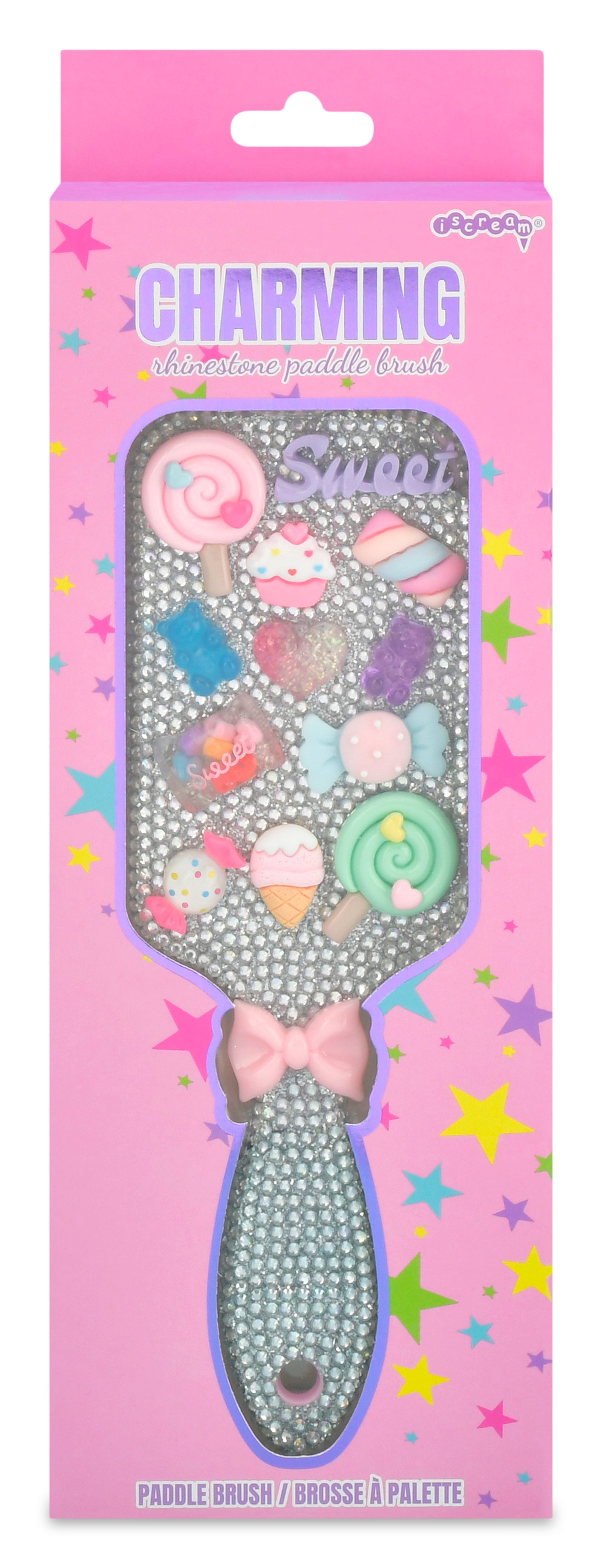 Charming Rhinestone Paddle Brush