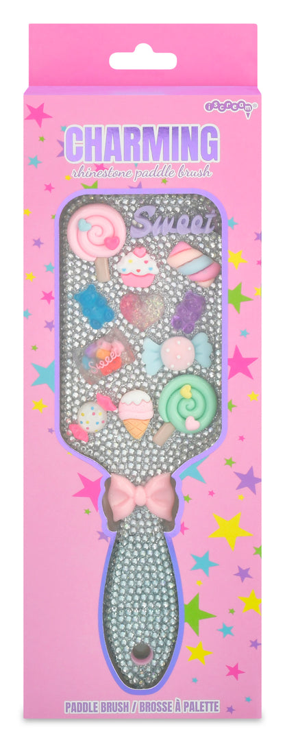Charming Rhinestone Paddle Brush