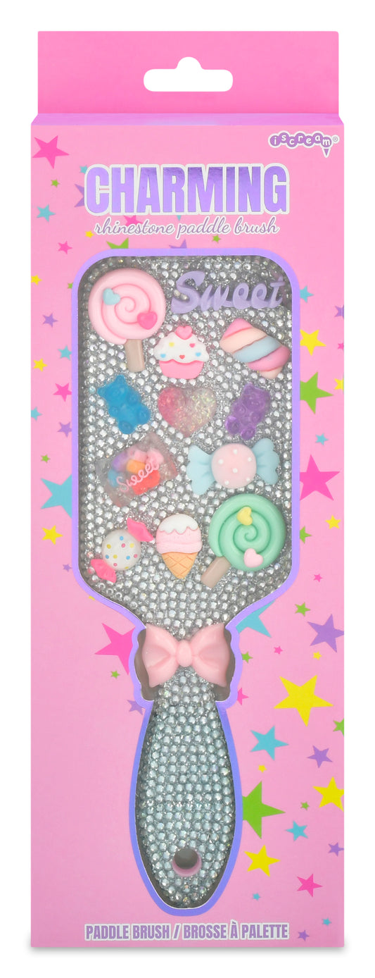 Charming Rhinestone Paddle Brush