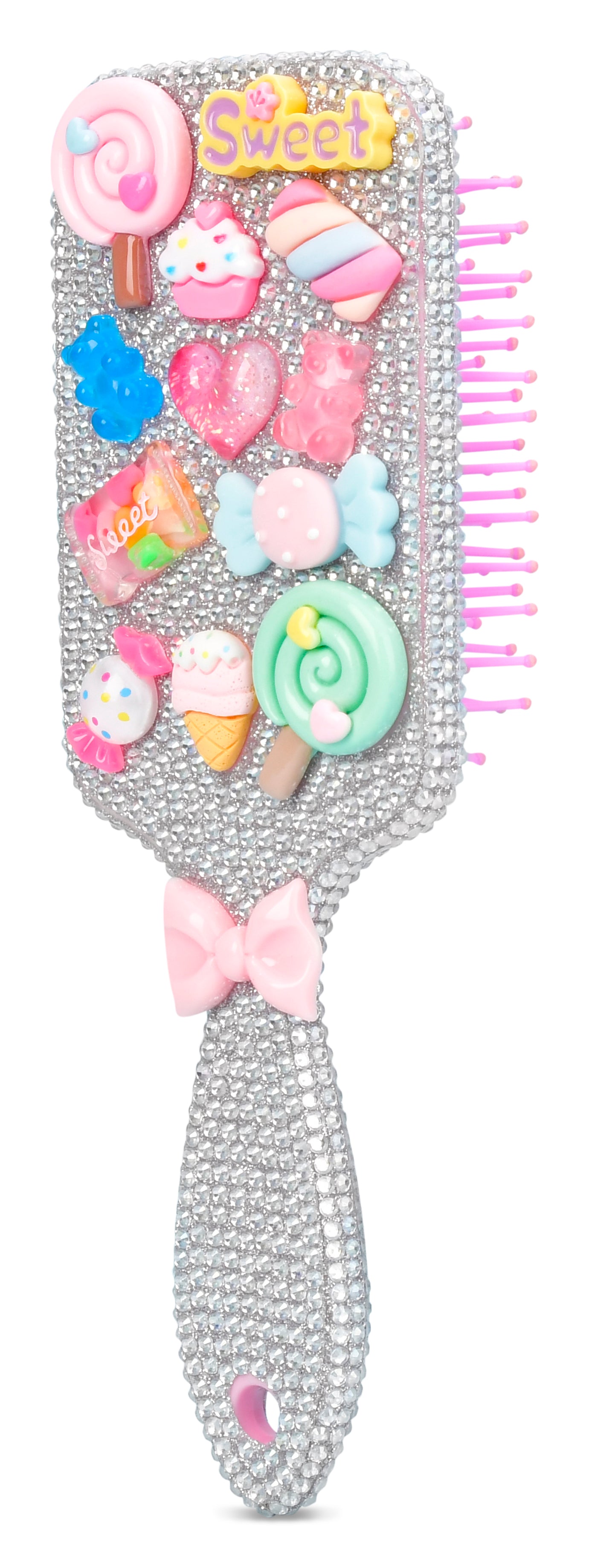 Charming Rhinestone Paddle Brush