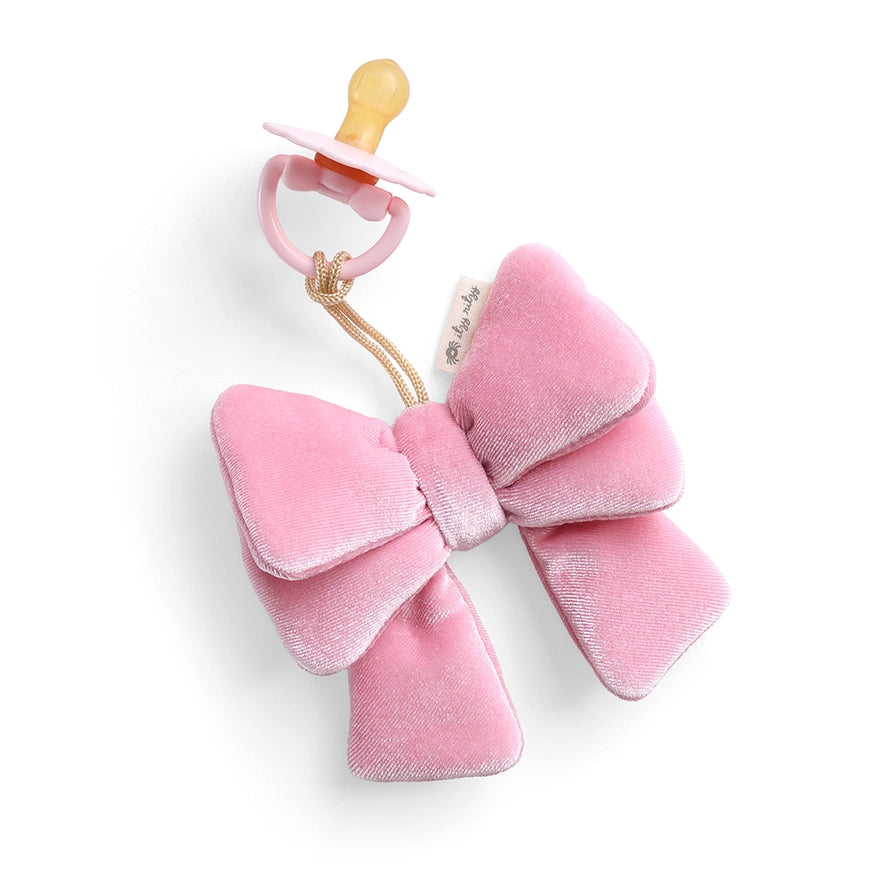 Bitzy Pal Pacifier & Plush-Bow