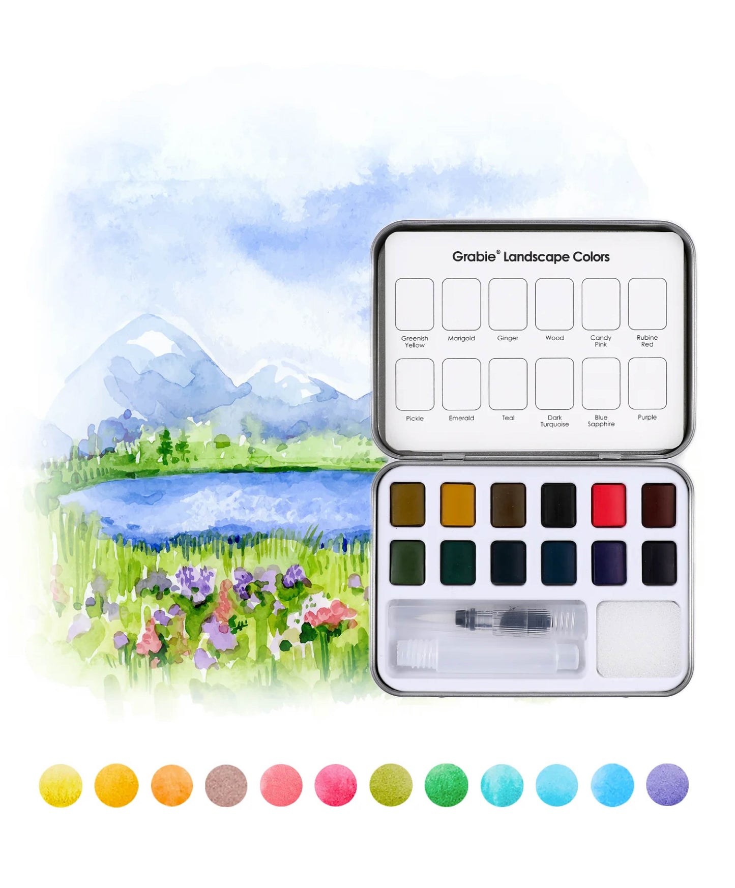 Watercolor Tine Landscape