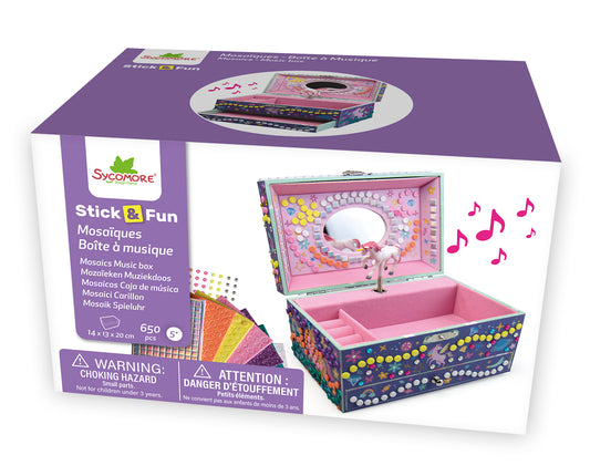 3d Mosaics Music Box Unicorn