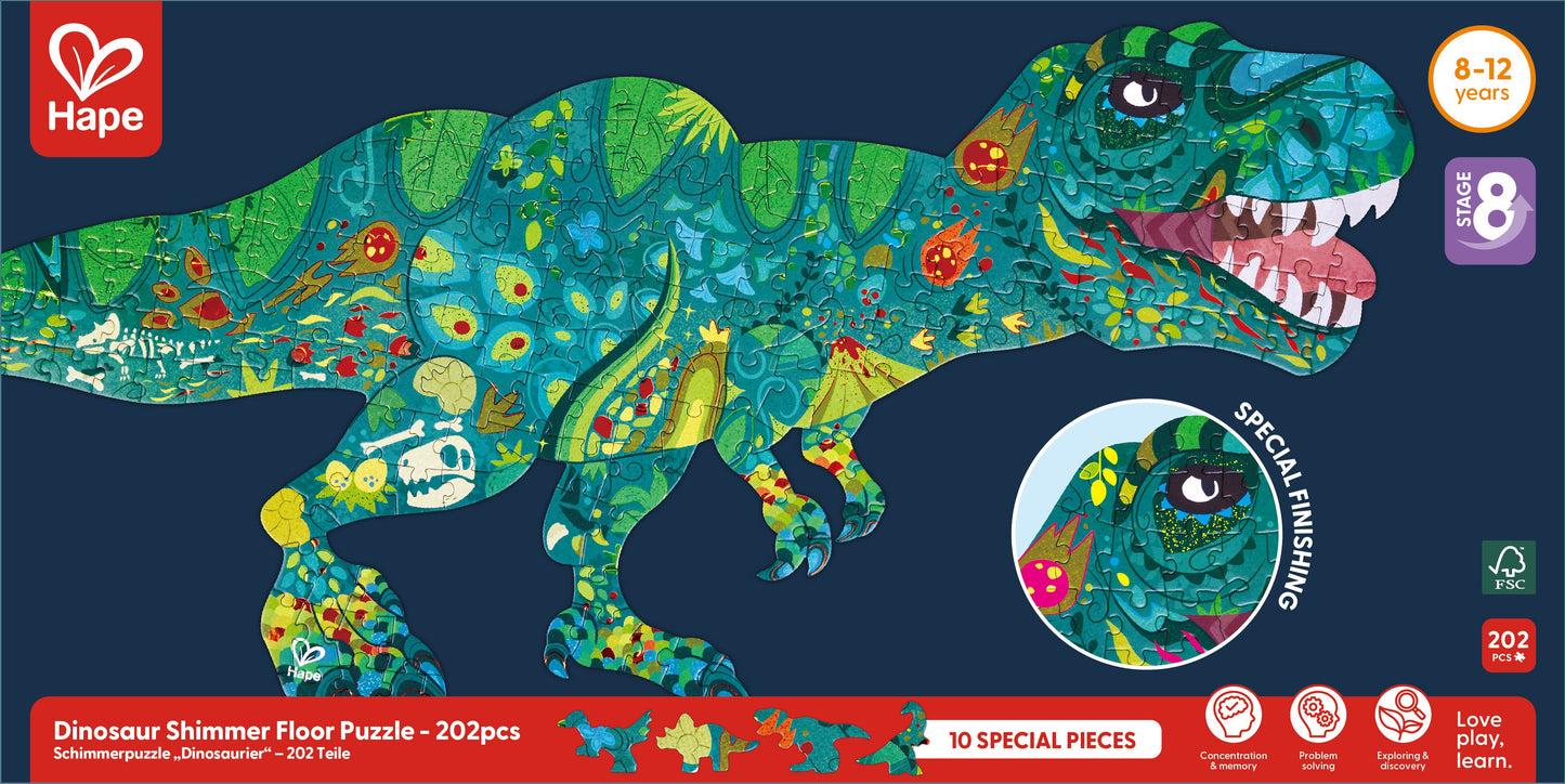 Dinosaur Shimmer Floor Puzzle 202pcs