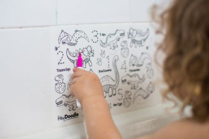 Mini Silicone Coloring Mat- Dino Roar