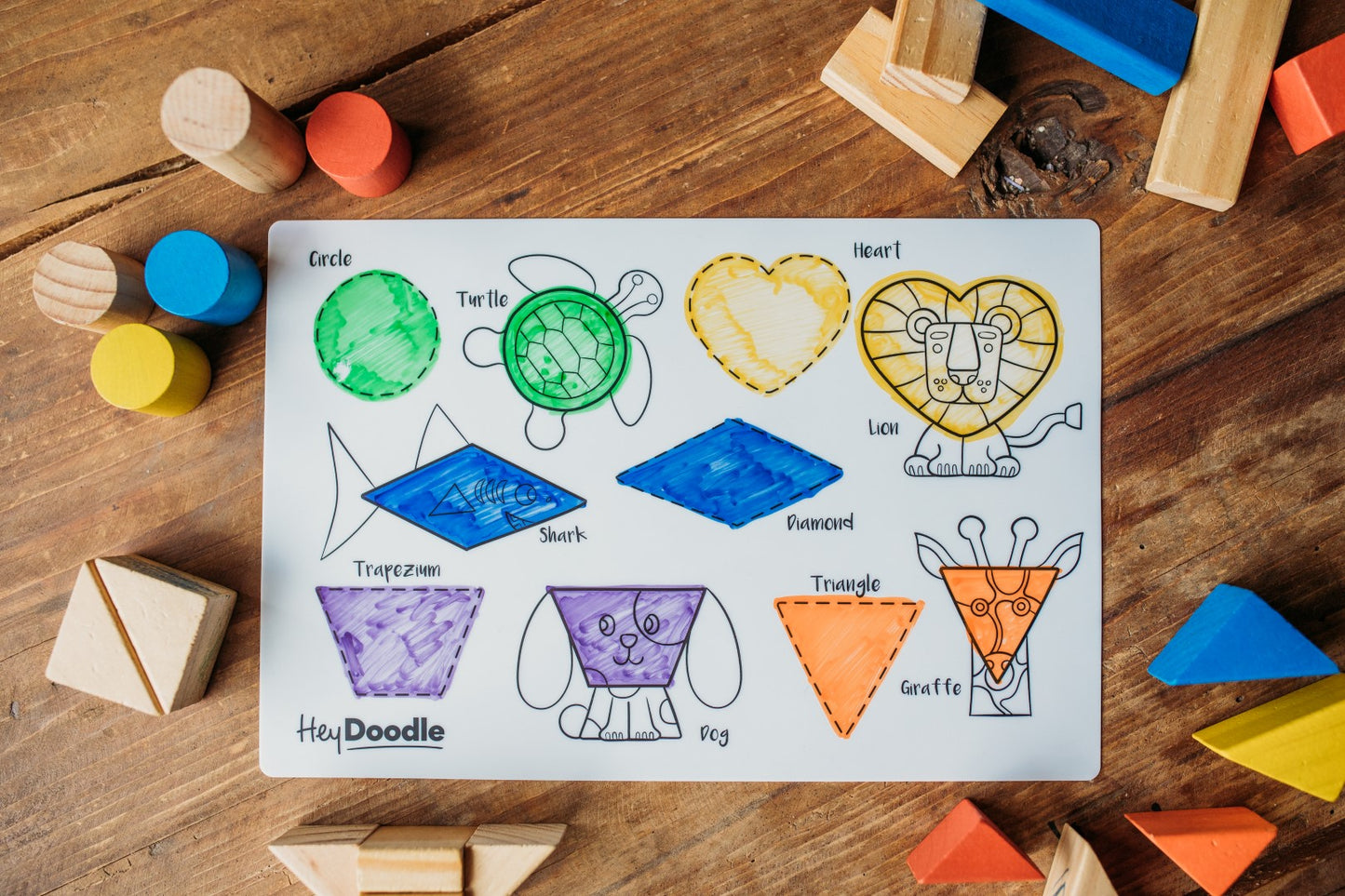 Mini Silicone Coloring Mat Shapes