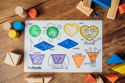Mini Silicone Coloring Mat Shapes