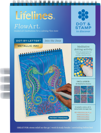Flow Art Dot by Letter Into the Deep Metallic